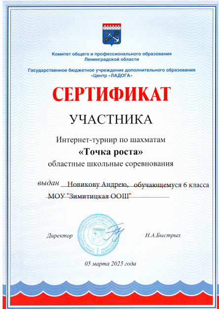Областной турнир по шахматам &amp;quot;Точка роста&amp;quot;.